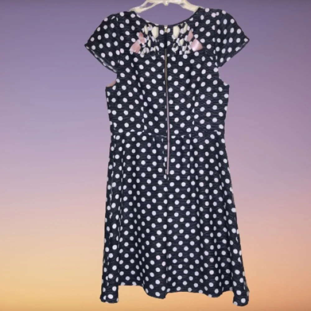 MAEVE Nicola black dress with blush polka dots 6 - Picture 2 of 7